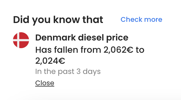 Fuel prices in europe